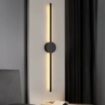 Wall Light Modern Long LED Light Black I-Shaped